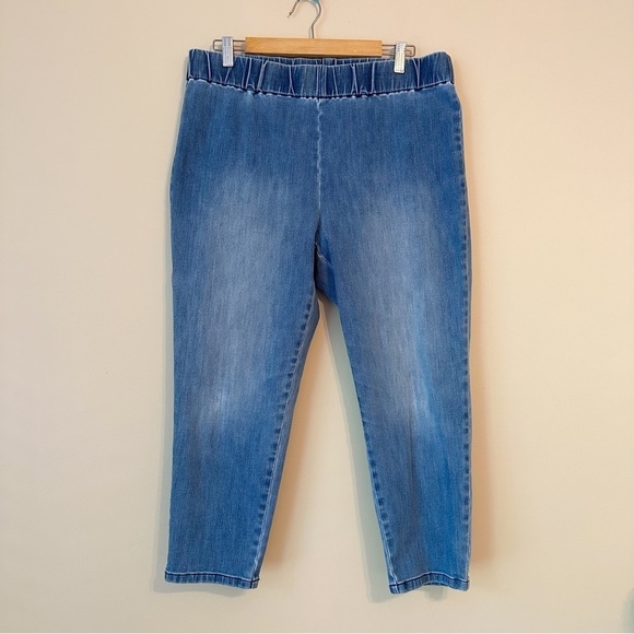 Soft Surroundings Pull On Cropped Slim Skinny Blue Jeans - XL - Picture 11 of 11